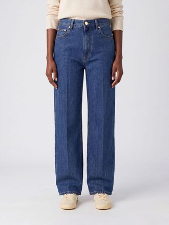 Darkpark Jeans wide leg in denim a vita alta con cinque tasche