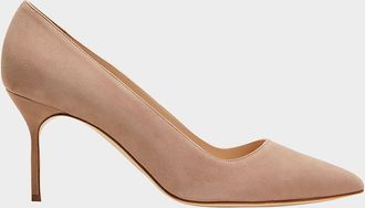 Manolo Blahnik 70mm BB Suede Stiletto Pumps