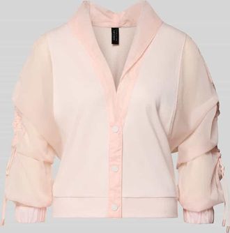 Marc Cain Relaxed Fit Leichte Jacke im Material-Mix in Rosa, Gr&ouml;&szlig;e 34