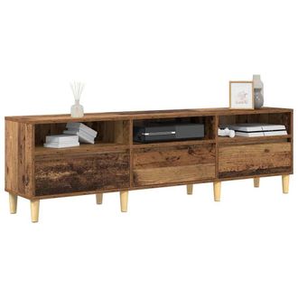 Berkfield Home TV Cabinet with Drawer Old wood Engineered wood