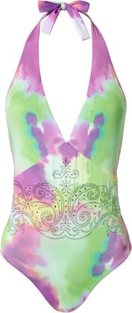 Twin-Set Costume intero con fantasia tie-dye - Viola
