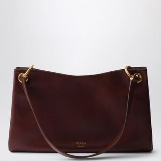 Prada Etude large shoulder bag in burnt leather