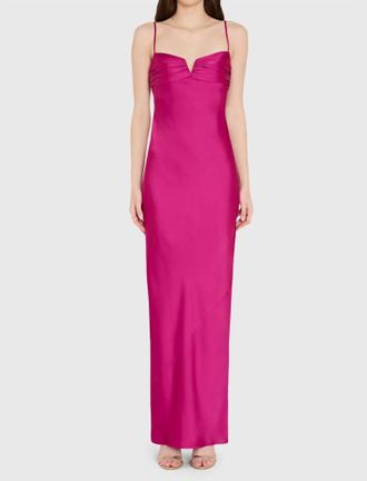 Amanda Uprichard Ira Maxi Dress In Pink