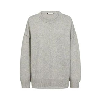 Co'Couture Maja CC O-Neck Knit - Dames - Ronde hals truien - Grijs - XS - Wol - Truien & Vesten