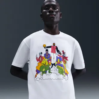 Nike Mens LeBron Heat Wave Basketball T-Shirt in White | IH8570-100