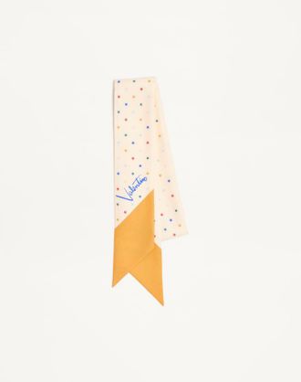 Valentino Garavani Multicolour Starry Silk Bandeau Scarf Wo