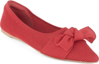 Elie Tahari Montserrat Pointed Toe Flat in Red at Nordstrom, Size 8.5