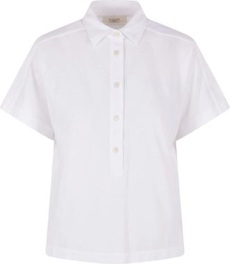 Zanone White Cropped Boxy Fit Polo Shirt