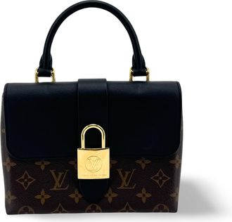 Louis Vuitton Locky Monogram Canvas With Leather Black Canvas Handbag (Pre-Owned)