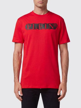 Philipp Plein T-shirt girocollo in cotone con stampa logo lettering a contrasto