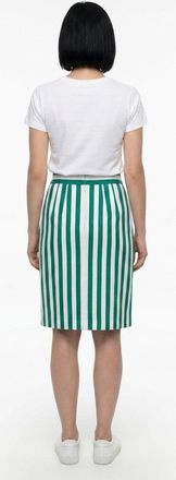 Dolce & Gabbana Striped Cotton Skirt - Green