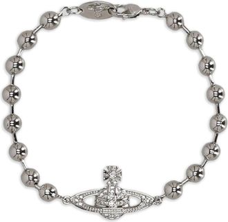 Vivienne Westwood Polished Bead Bracelet with Iconic Orb Charm