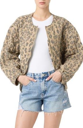 Blank NYC Leopard Print Quilted Jacket in Spot On at Nordstrom Rack, Size X-Small