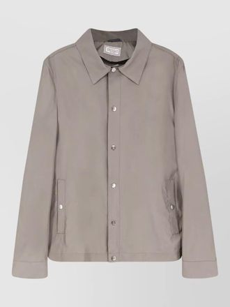 Brunello Cucinelli silk blend jacket long sleeve design