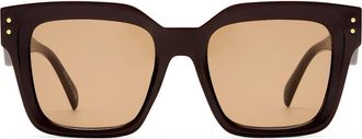 AIRE Magnitude 50mm Square Sunglasses in Chocolate /Brown Mono at Nordstrom