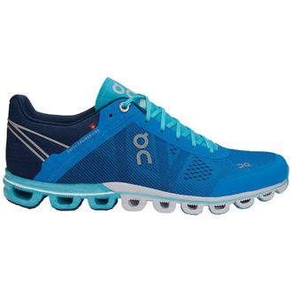 On Cloudflow Textile Synthetic Womens Low Top Trainers - Malibu Curacao - Size:UK 4.5