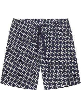 Orlebar Brown Trevone shorts met jacquard - Blauw