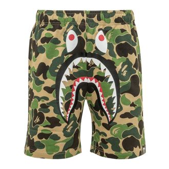 A Bathing Ape Casual Shorts, male, Green, Size: S ABC Camo Sweat Shorts