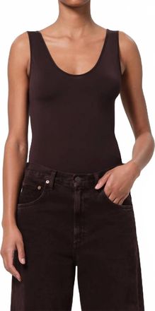 A Gold E Sleeveless Tora Bodysuit In Chocolate