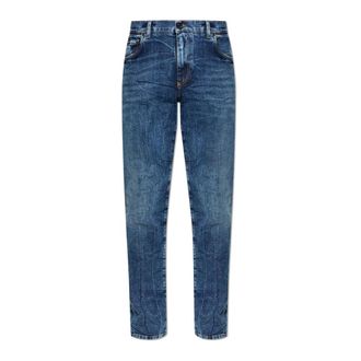 Dolce & Gabbana Slim-fit Jeans, male, Blue, Size: 2XL Slim-fit Jeans