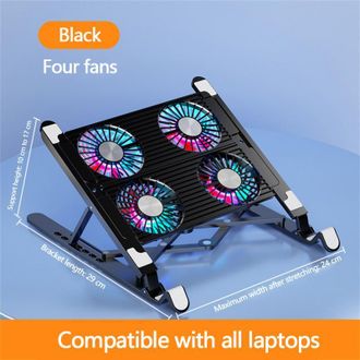 OEM Soporte De Refrigeraci&oacute;n Para Port&aacute;tiles Gaming De 11 A 17,3 Pulgadas, Soporte Plegable Con 4 Ventiladores Silenciosos, Refrigerador Port&aacute;til Con 7 Al