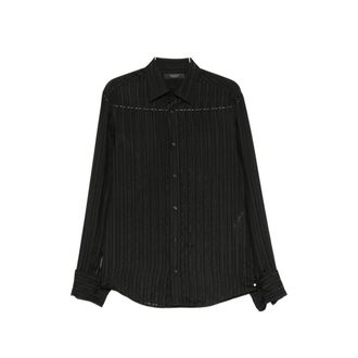 Gucci Vertical-stripe Semi-sheer Shirt