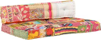 vidaXL Cuscino Per Divani Pallet Multicolore In Tessuto Patchwork - Vidaxl