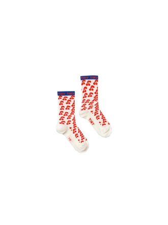 Tiny Cottons Cherry Print Socks - White