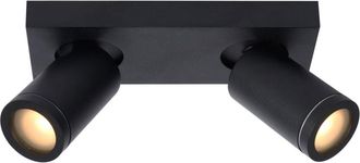 Lucide Foco de techo de aluminio 2xGU10, negro