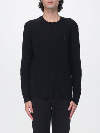 Polo Ralph Lauren Crewneck Jumper in Wool and Cashmere with Embroidered Pony Logo