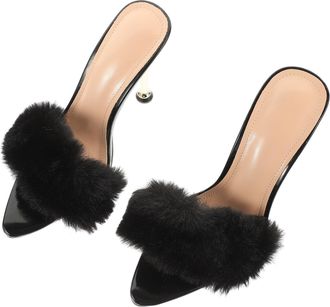 Generic Design High Heel Sandals for Women Summer Lightweight Breathable Footwear Elegant Chic Fashionable Party Shoes with Anti-Skid Sole Black