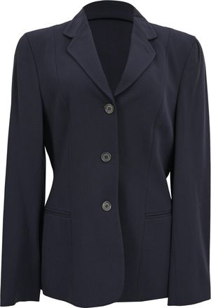 Giorgio Armani Single-Breasted Blazer in Navy Blue Wool