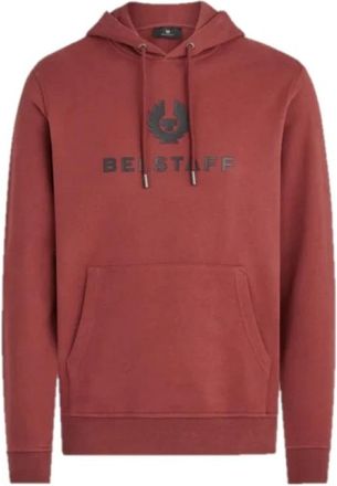 Belstaff Signature Hoodie - Heren - Hoodies - Rood - S - Katoen - Hoodies & sweatvesten