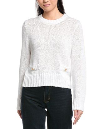 St. John Relaxed Crewneck Striped Sweater