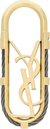 Saint Laurent Mens Keychain Gold Metal Metallic Accessory