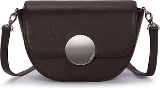 Oryany Lottie Leather Saddle Crossbody Bag in Dark Chocolate at Nordstrom