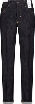 Pantaloni Torino Stretch Jeans Indigo Batavia 9 oz - Heren - Slim Fit Jeans - Zwart - W36 - Wol - Jeans