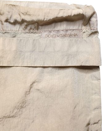 Dolce & Gabbana Mens Brown Nylon Drawstring Swim Shorts Swimwear
