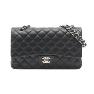 Chanel Pre-owned Leather chanel-bags - Dames - Pre-owned - Zwart - Maat: ONE Size Leer