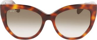Ferragamo 56mm Gradient Cat Eye Sunglasses in Tortoise at Nordstrom Rack