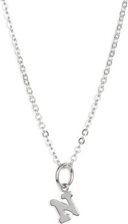 Nashelle Initial Pendant Necklace in Sterling Silver - N at Nordstrom, Size 18