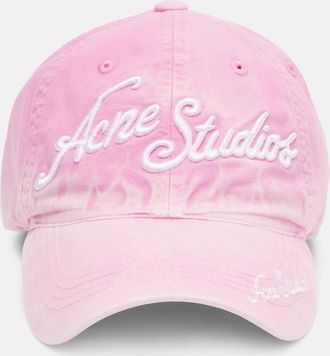 Acne Studios Cappello da baseball in twill di cotone con logo