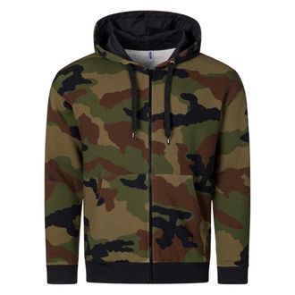 Moschino Heren Camouflage Volledige Rits Hoodie (Groen)