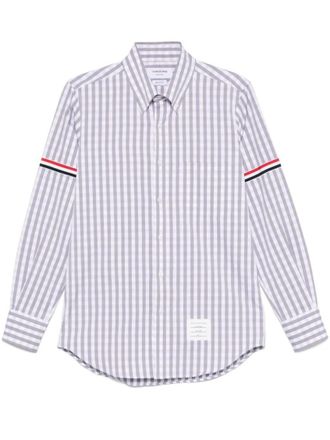 Thom Browne Grey Straight Stripes Shirts