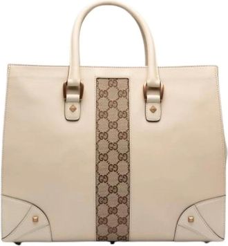 Gucci Bolso Tote Pre-owned Vintage - Pre-owned - Mujer - Beige - ONE SIZE