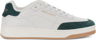Saint Laurent leather low-top sneakers - White