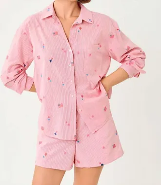 Lilly Pulitzer Bondi Button Down Shirt In Paradise Punch