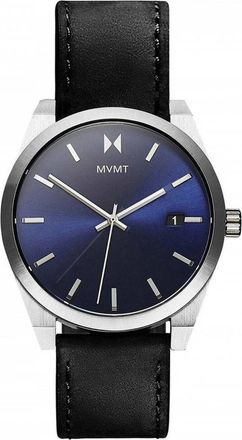 MVMT Leren Horloge met Datumvenster - Heren - Horloges - Zwart - ONE Size - Leer - Accessoires