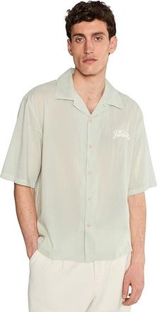 AllSaints Odyshort Sleeveey Short Sleeve Shirt Mens T Shirt Powdered Green : LG, Cotton