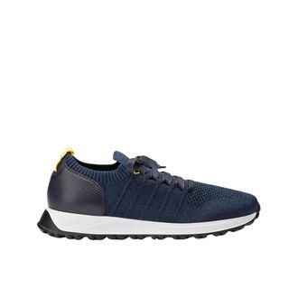 Doucal's Schoenen, Heren, Blauw, 41 EU, Leer, Sneaker van performance materiaal en blauw leer